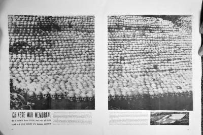 当年的白骨照。张筠翻拍